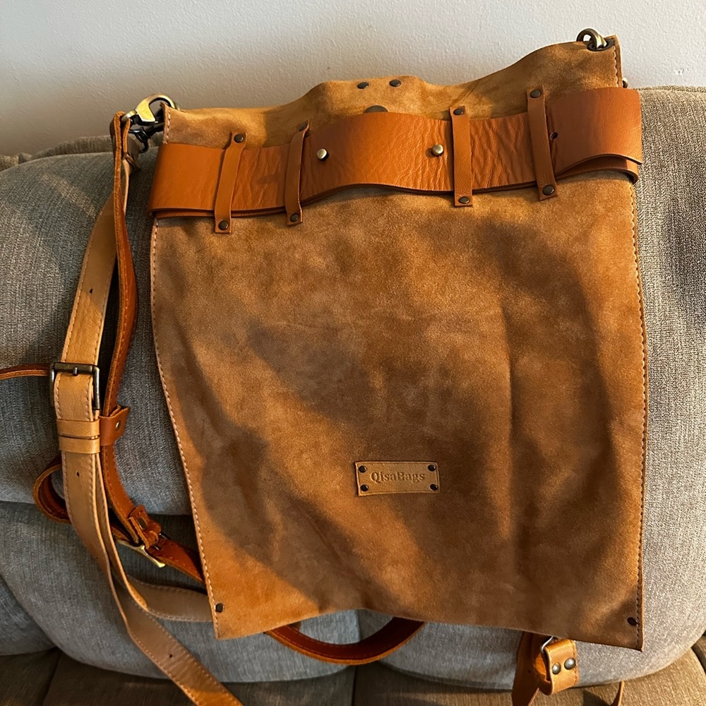 Qisa bag  Suede Backpack, Handmade from the finest suede for everyday use